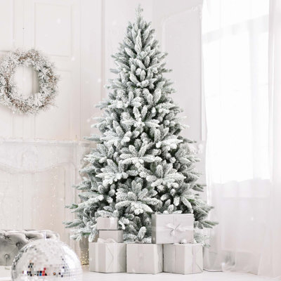 Arbre de Noël réaliste à charnière avec support en métal