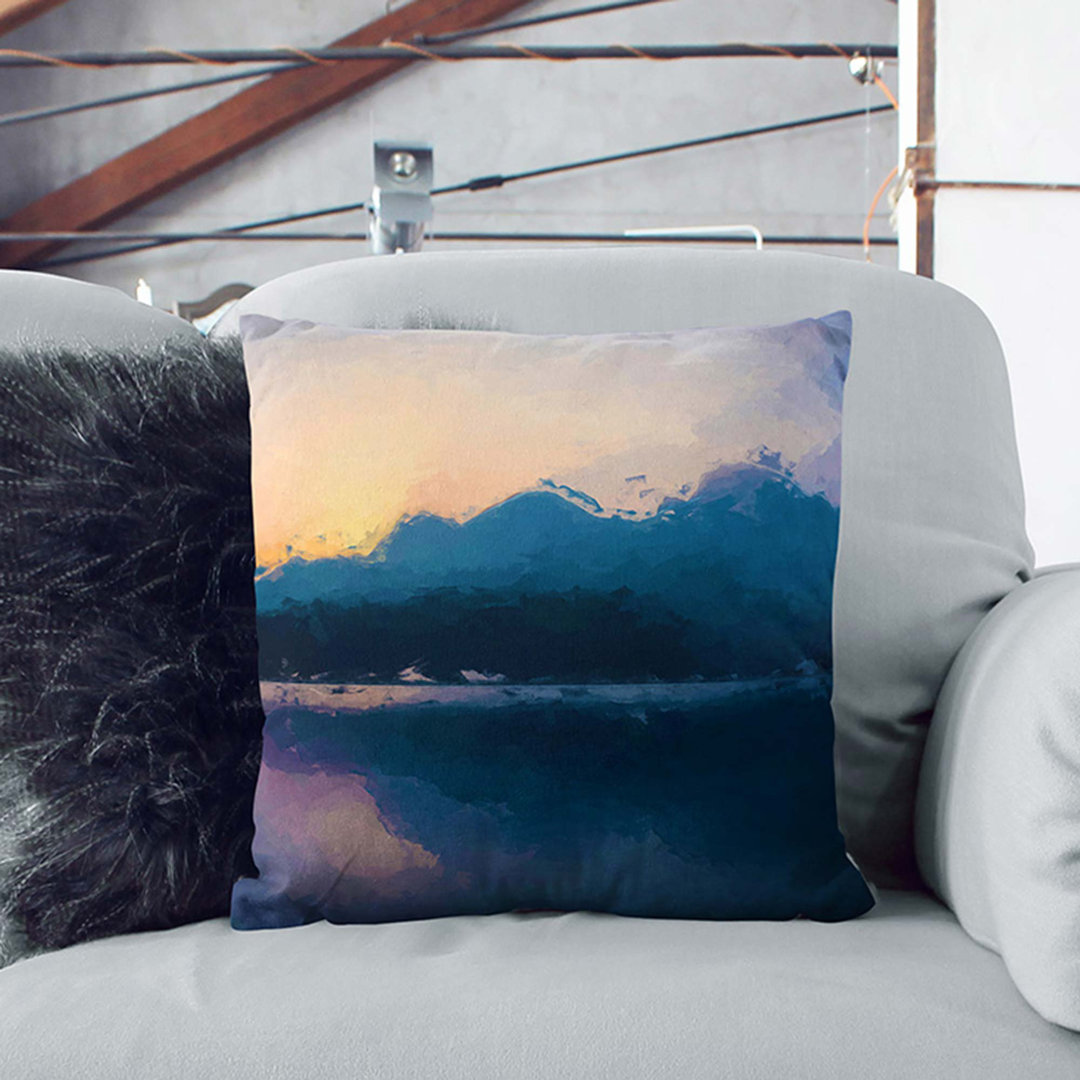 Sunrise over the Mountains Cushion with Filling
