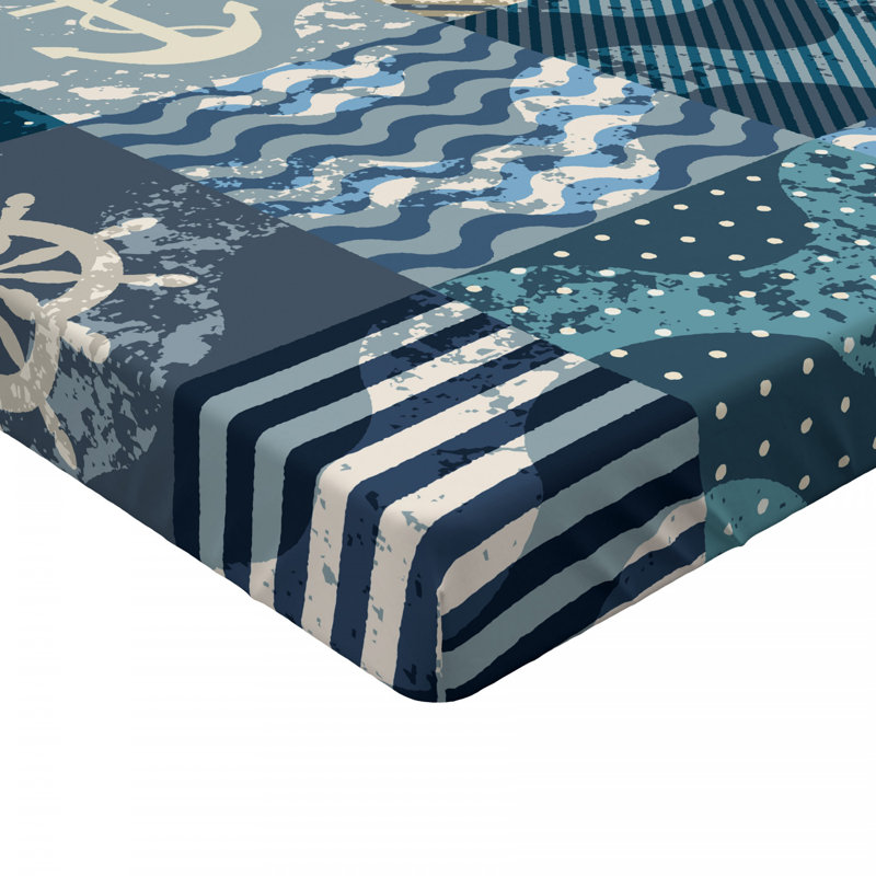Microfiber Patchwork Fitted Sheet, Twin Fitted Sheet