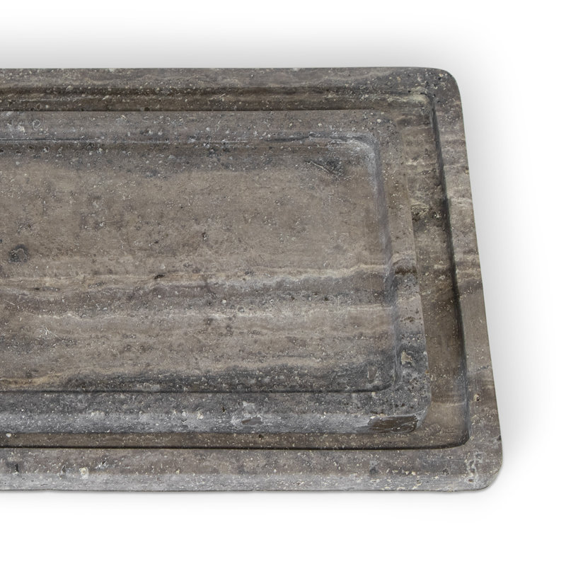 Sutton Travertine Tray Set (Grey)