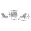 Ensemble de conversation Townsend pour 4 personnes avec coussins Sunbrella-2105163602-2105163604