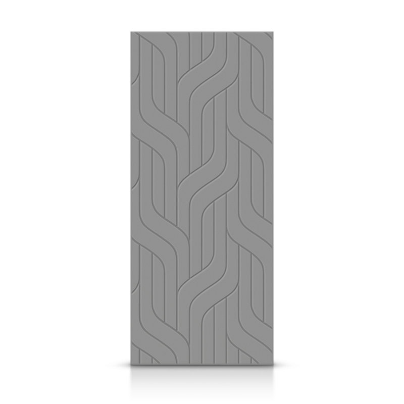 Porte standard à panneaux en bois manufacturé, Gris clair, 36 po x 84 po