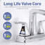 Robinet cascade pour salle de bain 4 pouces 2 poignées 2 poignées Rotation 360 degrés Lavabo 3 trous Facile à nettoyer et à entretenir-131256039