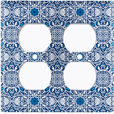 Patterned 2 - Gang Toggle Light Switch Standard Wall Plate