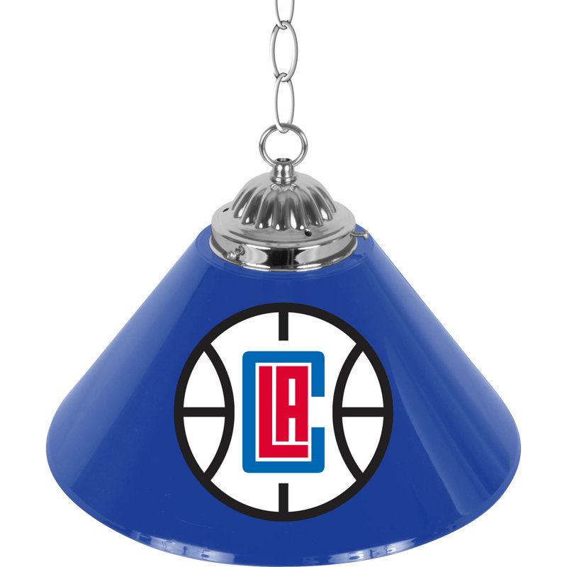 Luminaire suspendu conique à 1 lumière pour table de billard NBA, Clippers de Los Angeles