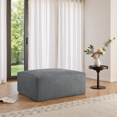 40.12cm Wide Rectangle Solid Colour Ottoman
