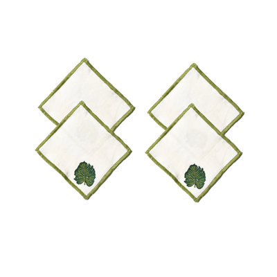 Linen Geometric Square Napkin
