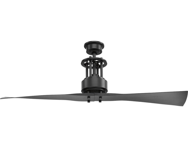 Spades 56'' Ceiling Fan, Black with Graphite Blades