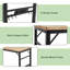 Établi réglable de 60 po pour le garage, poste de travail robuste en bois d'hévéa avec prises de courant et roues, table de travail en bois franc d'une capacité de charge de 2 000 lb pour atelier, garage, bureau, maison, commercial