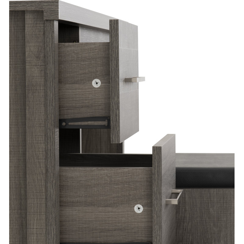 Kelton Dressing Table Set with Mirror, Grey