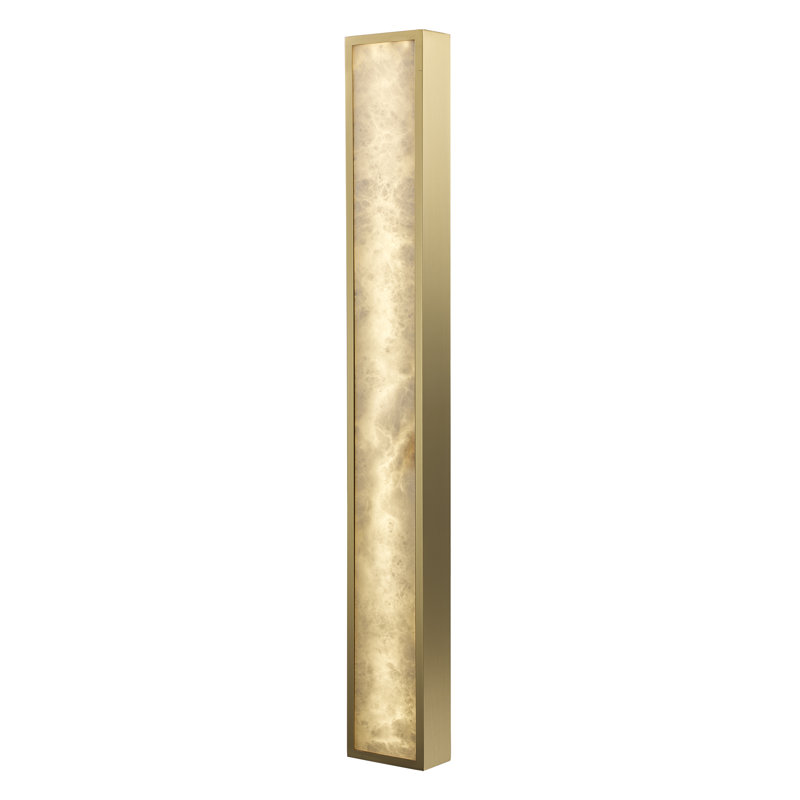 Marilis LED 36" Spanish Alabaster Wall Sconce, Antique Gold