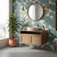 Meuble-lavabo de salle de bain avec lavabo en céramique
