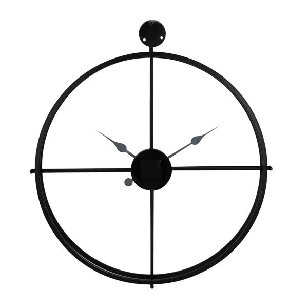 17 Stories Round Wall Clock Cut Out Design 72 Cms | Wayfair.co.uk