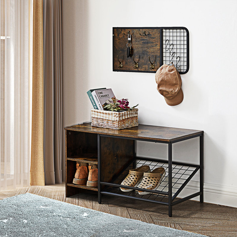Banc de rangement pour chaussures, Chêne