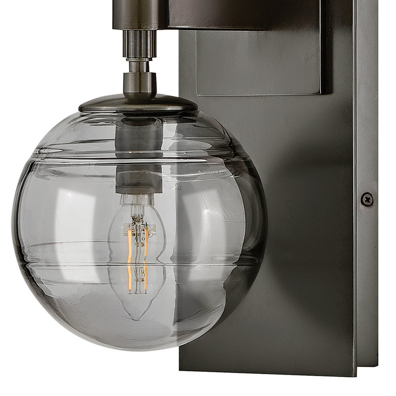 Oberon 18" Two-Light LED Globe Wall Sconce, Black Oxide