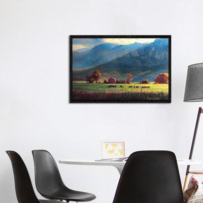 Rocky Mountain Farm by Christopher Clark - Painting on Canvas