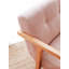 Fauteuil à oreilles en velours luxueux, rose, 26,4 x 29,5 x 33,5 pouces | Revêtement 100% velours, pieds en bois | Parfait pour le salon et la chambre à coucher, confort élégant avec siège d'une hauteur de 20,1 pouces, oreiller non inclus-1571254733