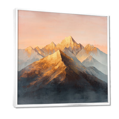 «Ginel Golden Light On The Rose Crystal Peaks IV - montagnes», art mural