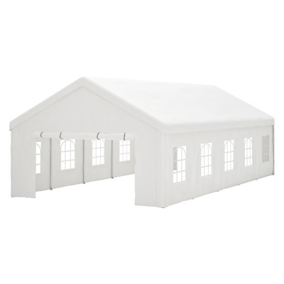 16X32ft Party Tent Heavy Duty, Large Wedding Event Shelters With 3 Storage Bags & Removable Sidewalls, Outdoor Canopy Gazebo Commercial Tents For Parties Carport Camping Garden Patio