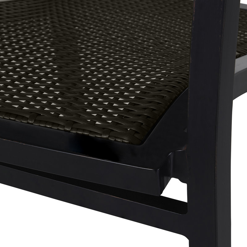 Aire Stacking Patio Dining Chair with Cushion, Aire #2 Ancient Earth/Black Walnut