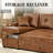 71" L-Shaped Pull-out Sofa Bed, Convertible Sectional Sleeper Couch with Reversible Storage Chaise, Brown-2050028130