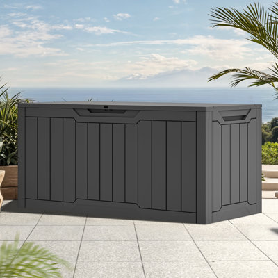 Outdoor Garden Storage Box 115cm W 380L Waterproof Deck Box