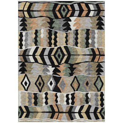 Machine Washable Indoor/Outdoor Chantille ACN2844 Lodge Rug