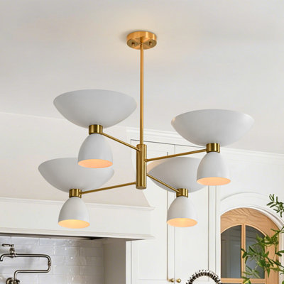Dimmable 8-light Sputnik Up Down Geometric Chandelier
