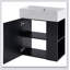 Meuble-lavabo flottant moderne de 21,6 po avec lavabo en céramique - parfait pour les petites salles de bain, rangement à droite-359677358