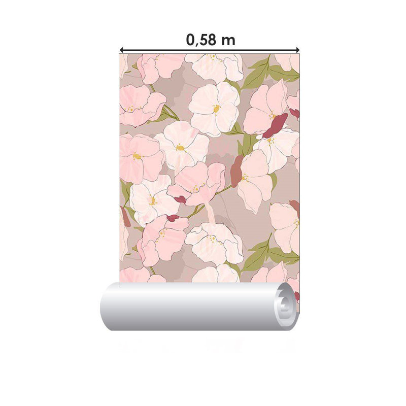 Rouleau de papier peint lisse L 126 po x l 24 po Digna