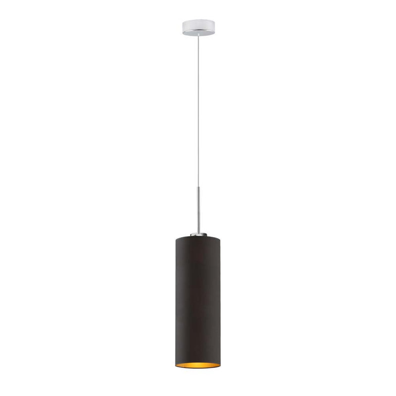 Ashraff 1 - Light Cylinder Pendant, Silver, Black