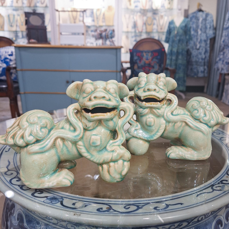 Porcelain Foo Dogs Pair