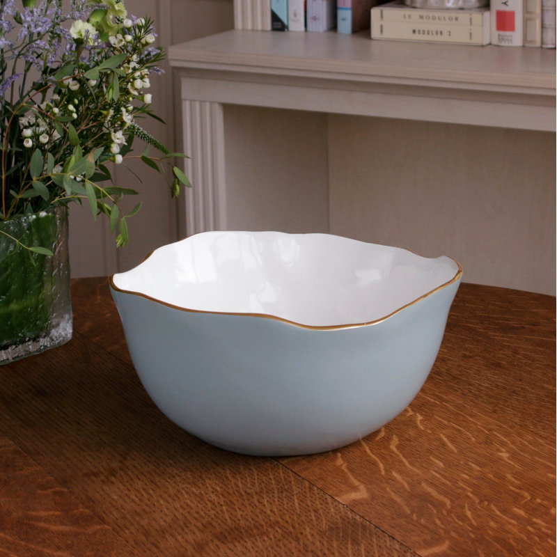 Encanto Osaka Large Bowl, White/Slate