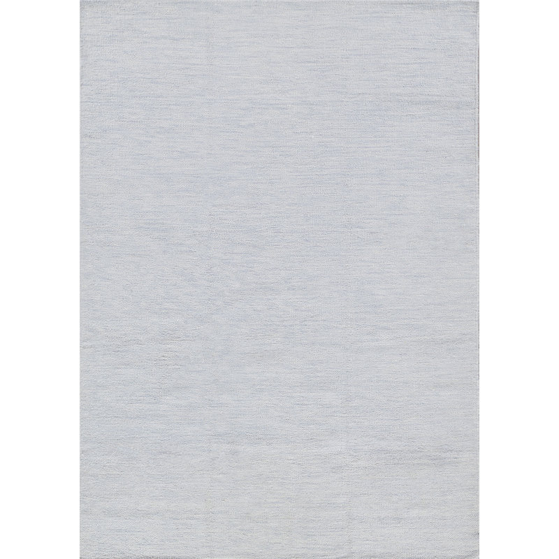Tranquility Flatweave Wool Area Rug in Silver, Rectangle 10' x 14'