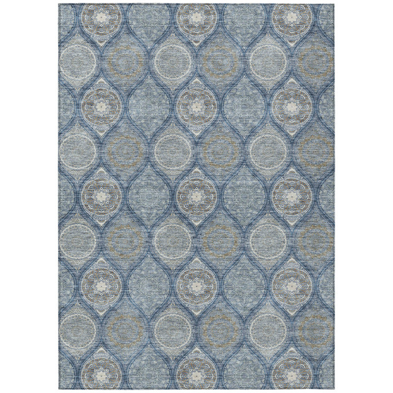 Tapis intérieur / extérieur 8 pi x 10 pi ivoire et taupe