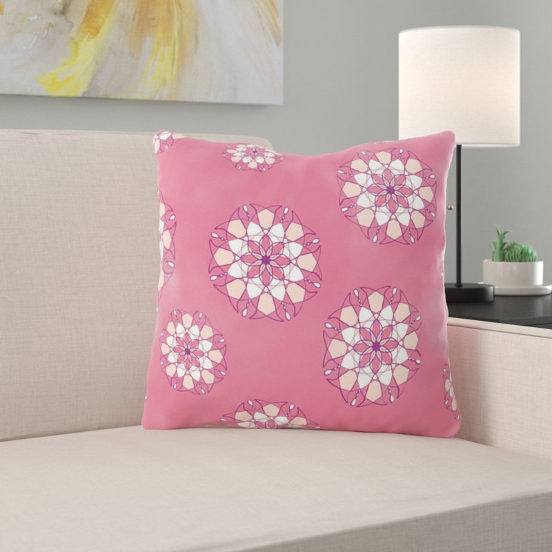 Housse et insert de coussin carré Dinkins, Rose, Intérieur