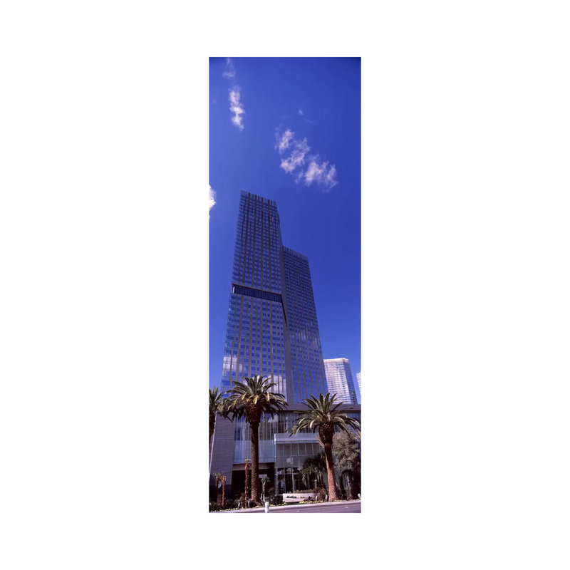 Low Angle View Of A Skyscraper, Citycenter, The Strip, Las Vegas, Nevada, USA 2010 by Panoramic Images - Wrapped Canvas Panoramic Print