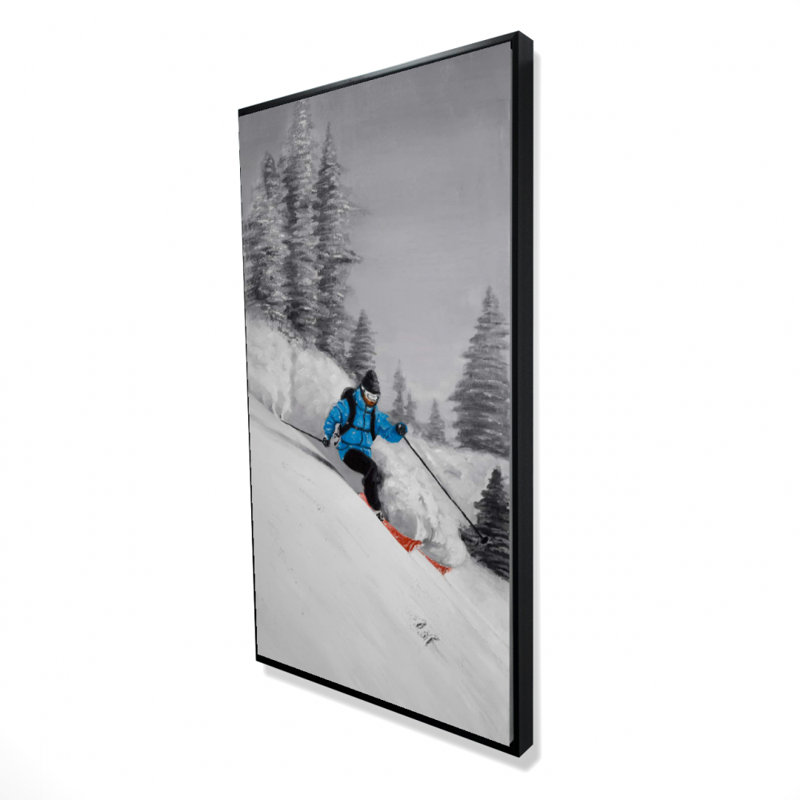 «Man Skiing In Mountain», reproduction sur toile