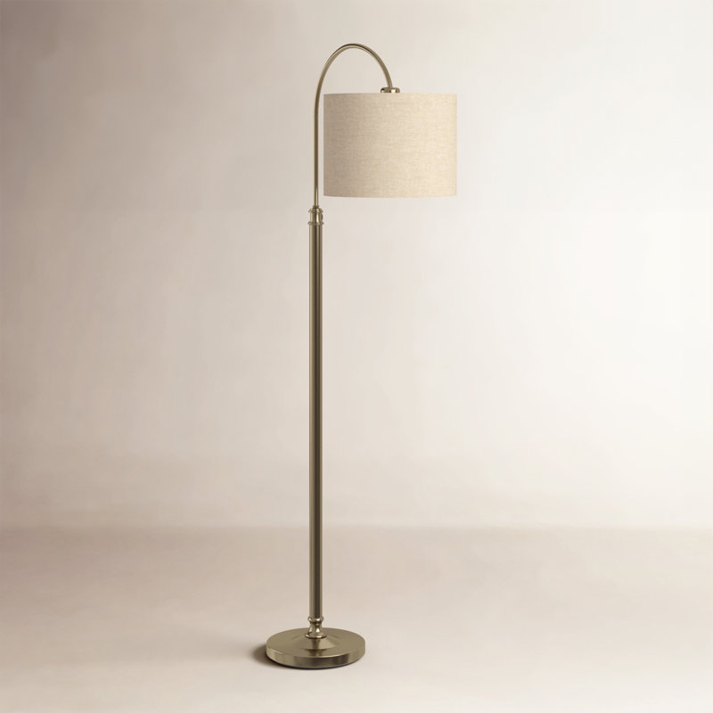 Lampe sur pied arquée 68 po Elita, Laiton antique