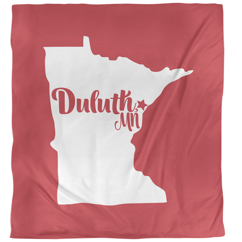 Ensemble de housse de couette duluth, Housse de couette simple TG, Rouge, Microfibre
