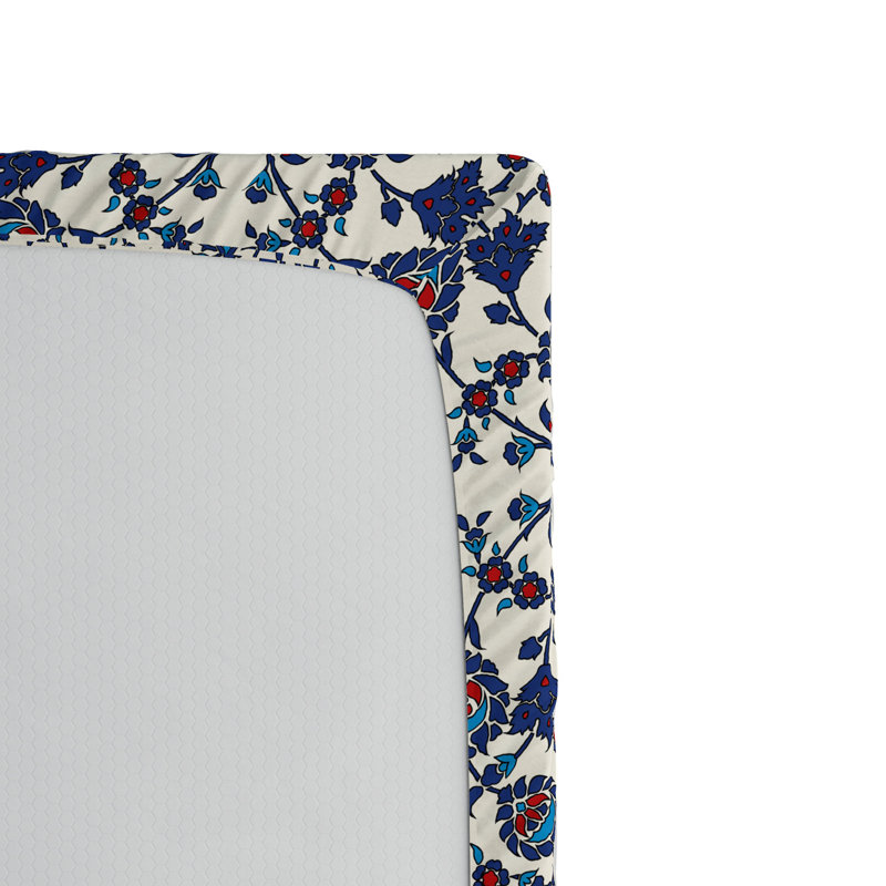 Microfiber Fitted Sheet, Queen Fitted Sheet, Navy Floral