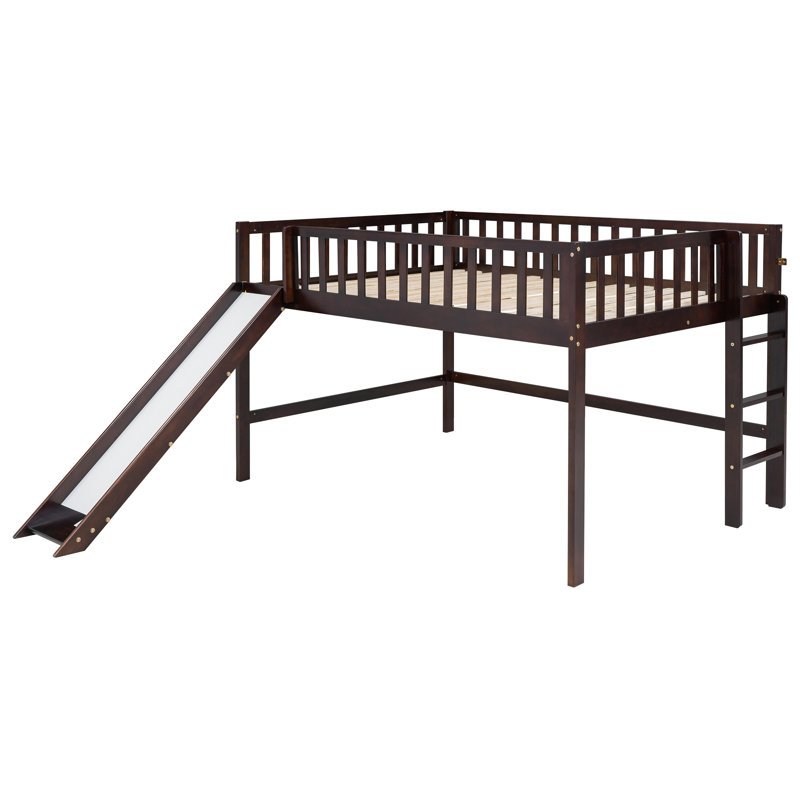 Johiah Kids Loft Bed, White, Full