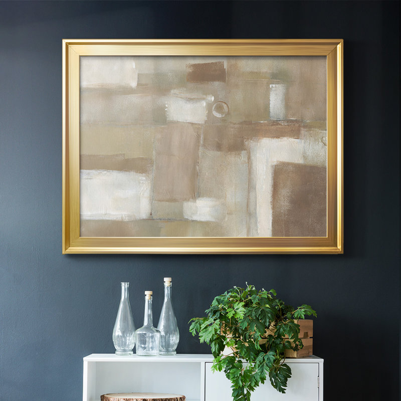 «Neutral Expression II», toile tendue avec châssis, H 18 po x l 26 po x P 1,5 po, Or