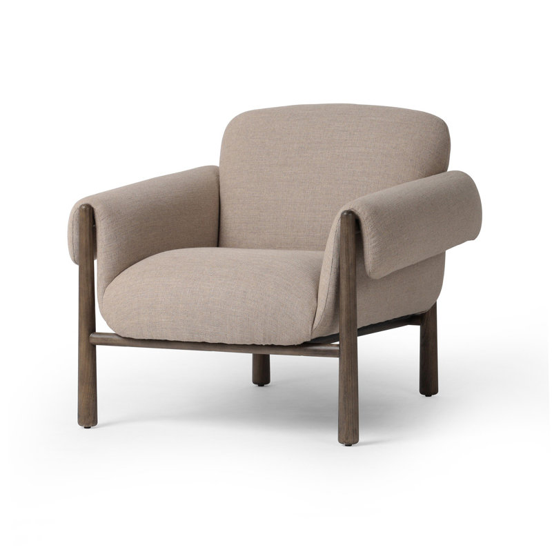 Olia Armchair, Alcala Taupe Polyester Blend