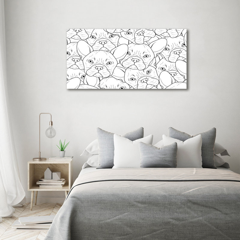 French Bulldogs - No Frame Print on Canvas