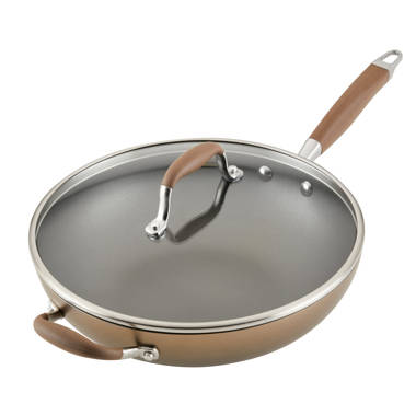 Anolon Advanced Home Hard Anodized Nonstick Deep Frying Pan / Skillet with  Lid, 12 Inch