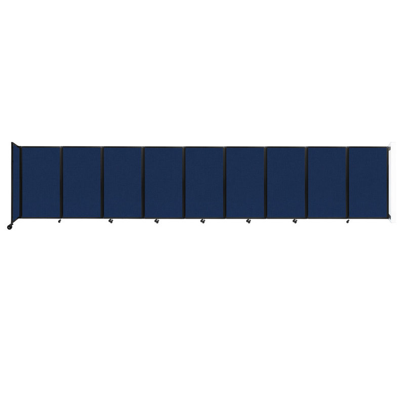 11 - Cloison pliante à panneaux, 9, Bleu marine, H 60 po x l 300 po x P 12 po