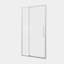 Porte de douche pivotante de 44 à 48 po x H 74 po, ouverte à l'extérieur, arrêt à 105 degrés, avec finition en verre trempé de 5/16 po-130724602