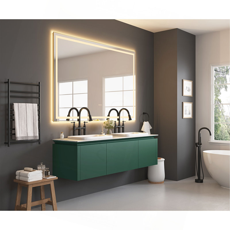 Miroir de salle de bain DEL, 48 po x 60 po
