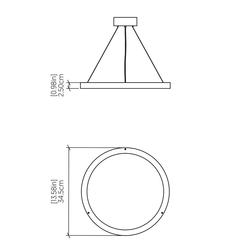 Naiá 1 - Light LED Pendant, Imbuia
